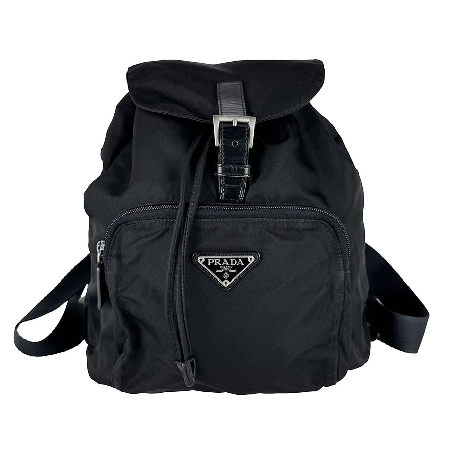 プラダ PRADA リュック ナイロン ブラック レディース【中古】 z10964