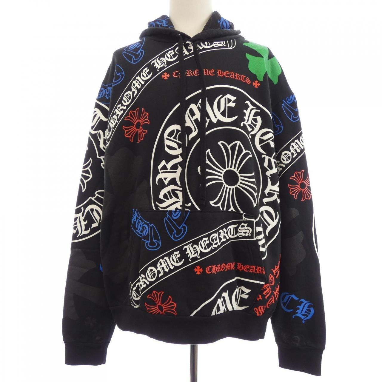 Chrome Hearts Stencil Pattern Print Hoodie Online Exclusive "Black/Multi Color"