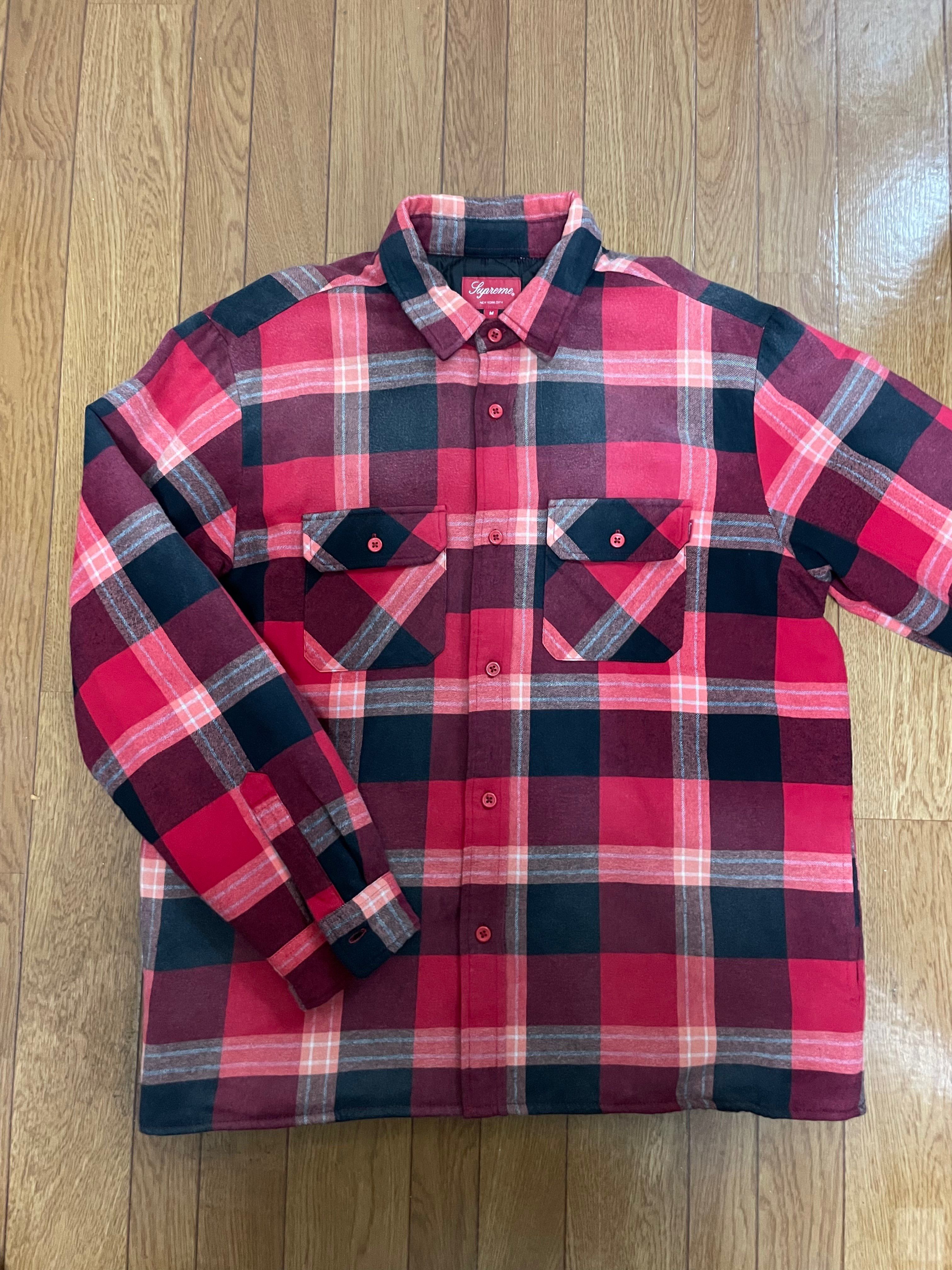 Supreme Quilted Flannel Shirt "Red"