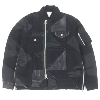 極美品 サカイ
ブルゾン Solid Mix Blouson ブラック メンズ 1 21-02447M