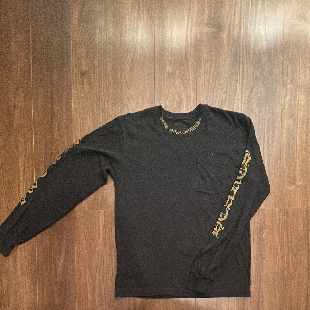 Chrome Hearts Neck Logo Pocket L/S T-Shirt "Black/Gold"