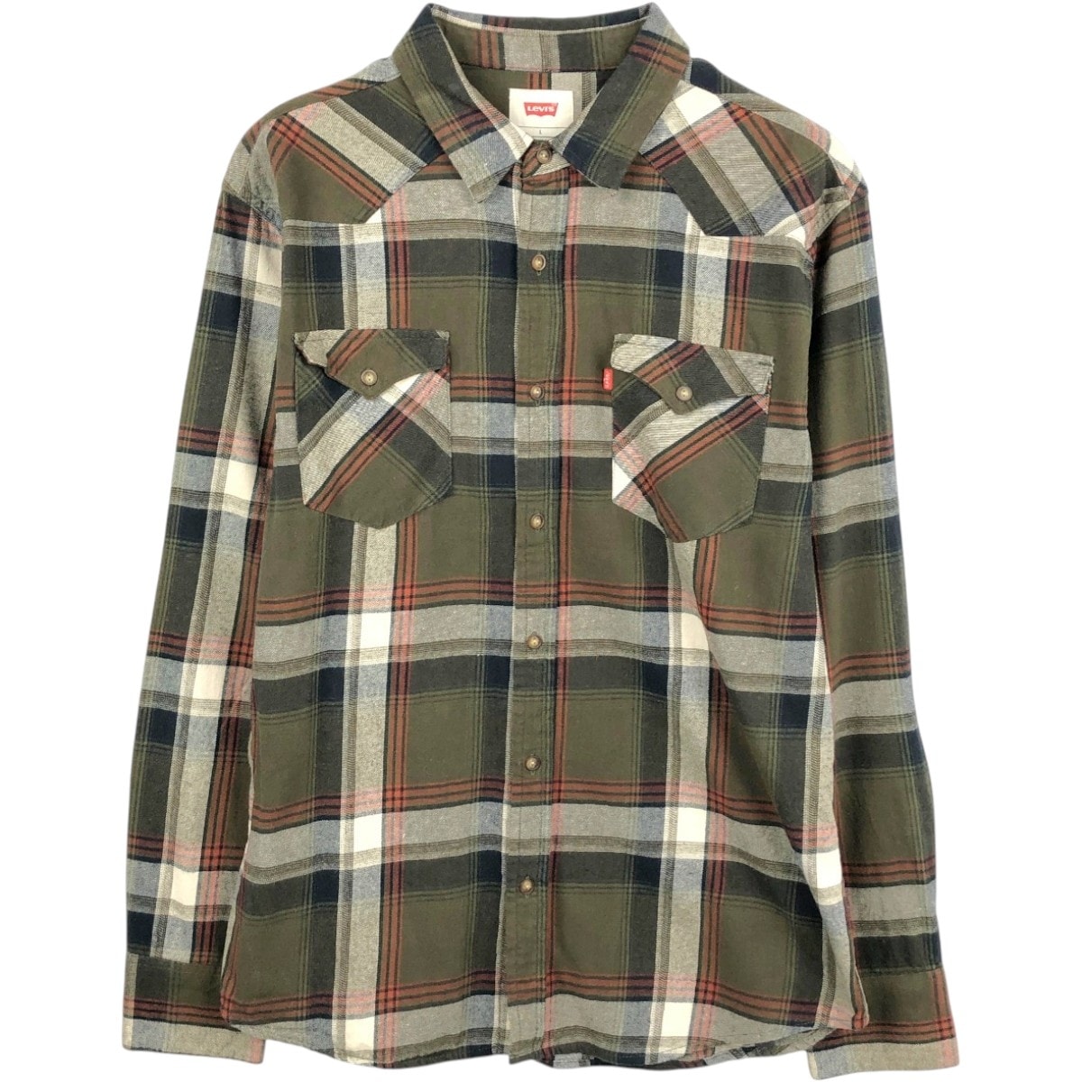 古着 リーバイス Levi's 長袖 ウエスタンネルチェックシャツ メンズL相当/eaa666090
