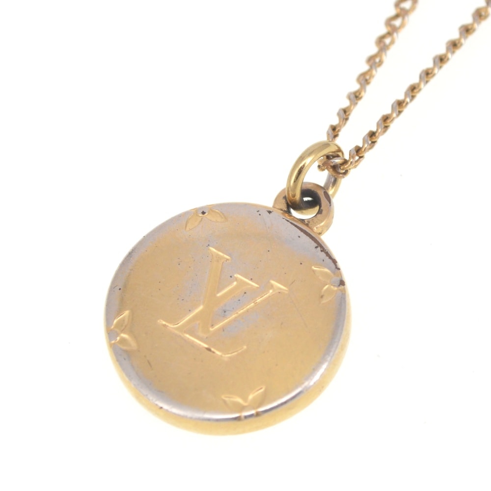 ルイ・ヴィトン LOUIS VUITTON M80189 ネックレス LVロゴ GP レディース S#140401