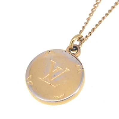 ルイ・ヴィトン LOUIS VUITTON M80189 ネックレス LVロゴ GP レディース S#140401