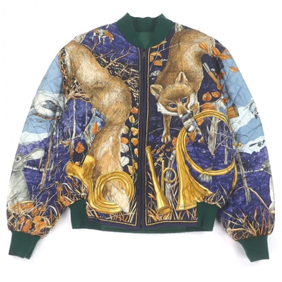 極美品 エルメス ジャケット カール ド パルセヴォー ネイビー メンズ 46