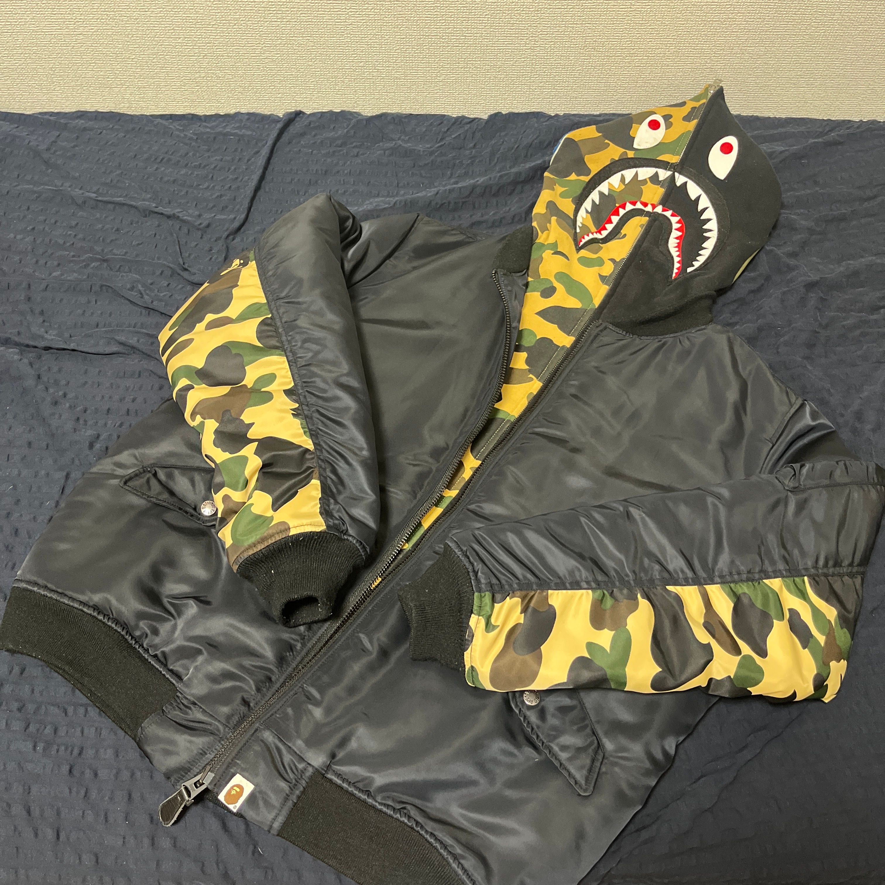 A BATHING APE SHARK HOODIE MA-1フライトジャケット