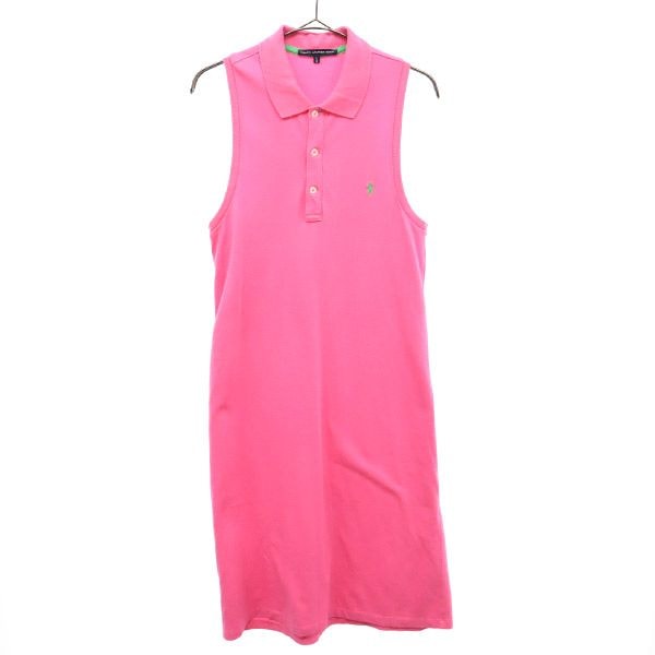 RALPH LAUREN GOLF ラルフローレンゴルフ 刺繍 ゴルフ ノースリーブ ワンピース LG ピンク
