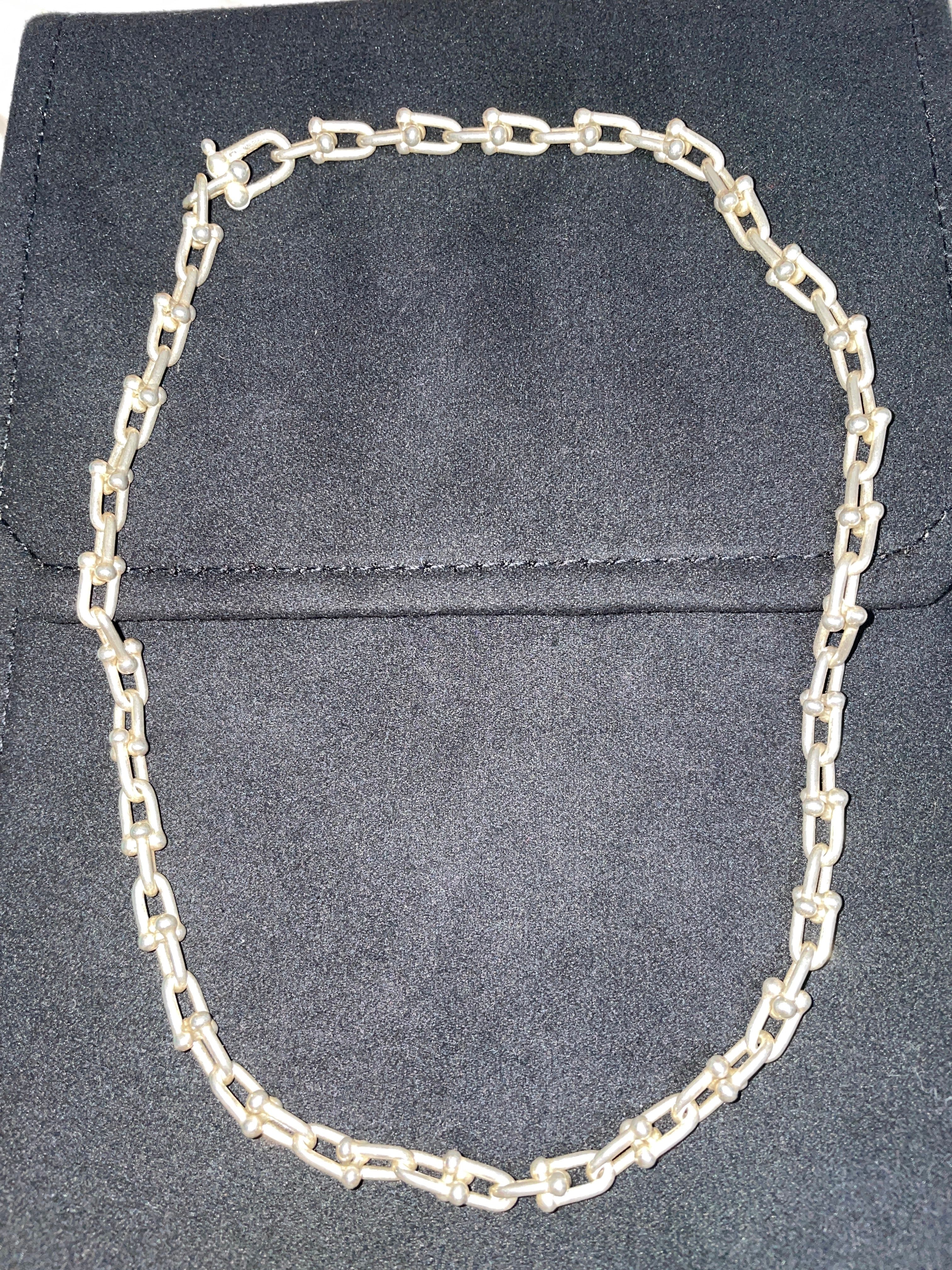 ティファニー ハードウェア ミディアム リンク ネックレス シルバー18インチ