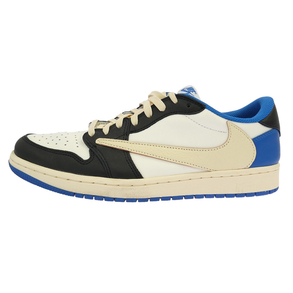 NIKE  FRAGMENT DESIGN  DM7866-140 【フェイクバスターズ鑑定済】× Travis Scott × fragment design  Air Jordan 1 Low OG SP Military Blue AJ1 【中古】