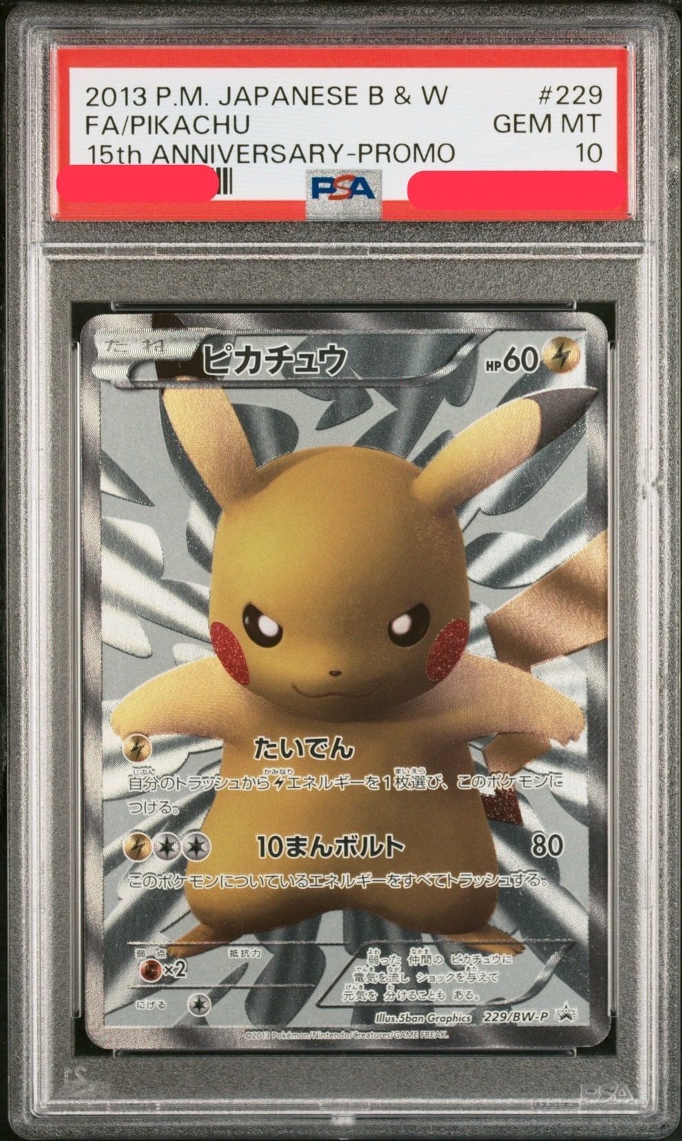 ピカチュウ P [BW-P 229/BW-P](プロモーションカード「ポケモンセンター15周年 カードプレミアムセット」)