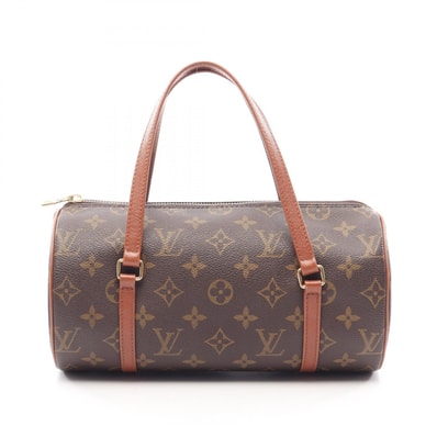ルイ・ヴィトン LOUIS VUITTON パピヨン26 旧型 ハンドバッグ バッグ PVCコーティングキャンバス レザー モノグラム レディース ブラウン系 M51366 【中古】