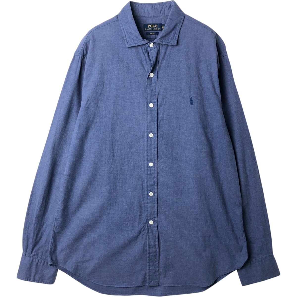 古着 ラルフローレン Ralph Lauren POLO RALPH LAUREN SLIM FIT 長袖 コットンシャツ メンズXL相当/eaa628909