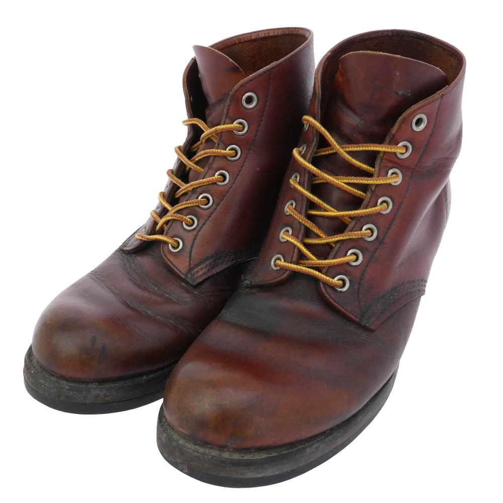 RED WING レッドウィング ブーツ USA製 8166 6-inch Classic Round 6インチ クラシックラウンド ソールカスタム ブーツ ブラウン系 27cm【中古】