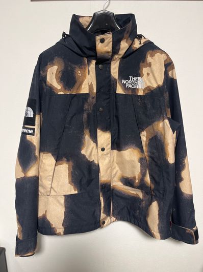 Supreme x The North Face Bleached Denim Print Mountain Jacket "Black"