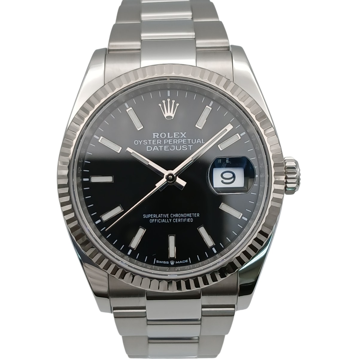 ROLEX ロレックス デイトジャスト 36 腕時計 126234 ステンレススチール ホワイトゴールド シルバー メンズ【中古】