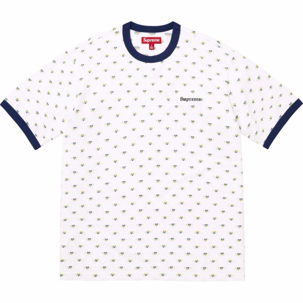 Supreme Hearts Intarsia Ringer Tee "White"
