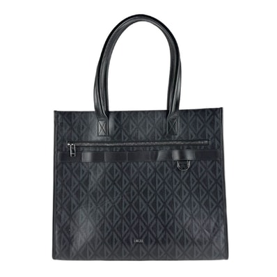 クリスチャンディオール Christian Dior ハンドバッグ CDダイヤモンド サファリ トート レザー ブラック メンズ【中古】 z9914