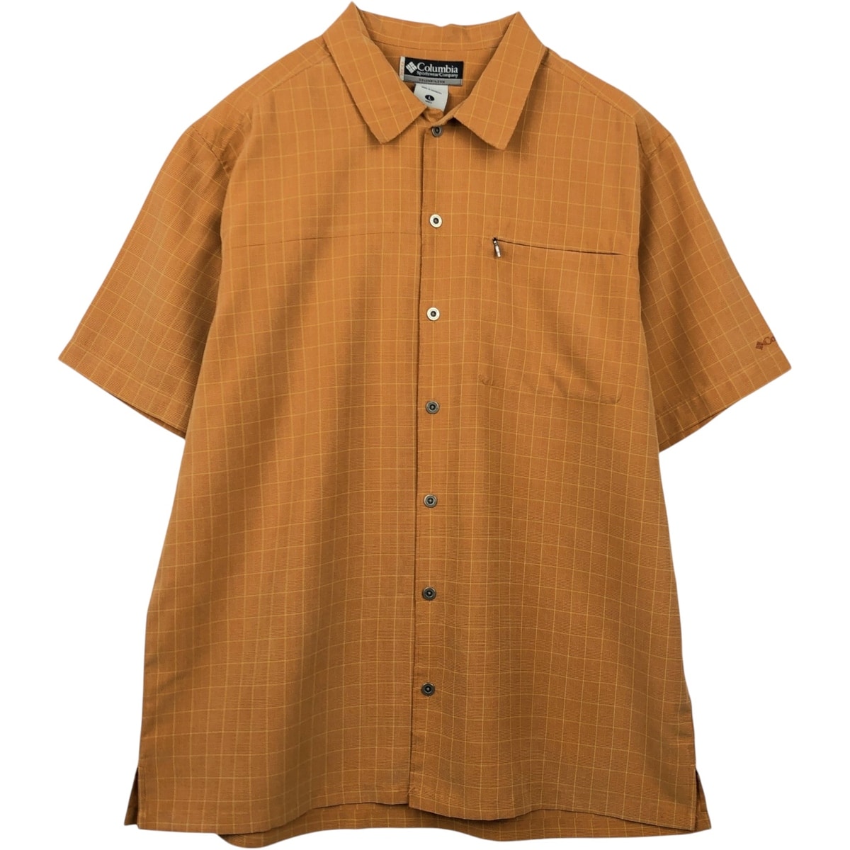 古着 コロンビア Columbia X.C.O. グレンチェック 半袖 チェックシャツ ボックスシャツ メンズL相当/eaa655912