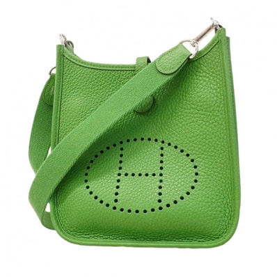 【6dd4327】エルメス ショルダーバッグ エヴリンTPM トリヨンクレマンス ヴェールユッカ シルバー金具 B刻印【中古】レディース