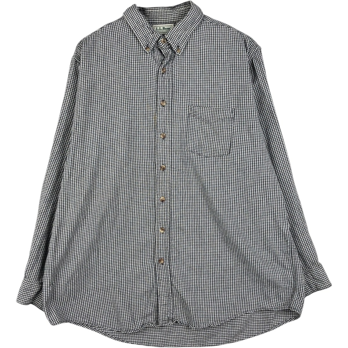 古着 70~80年代 エルエルビーン L.L.Bean ギンガムチェック 長袖 ボタンダウン ライトネルチェックシャツ USA製 メンズXL相当 ヴィンテージ/eaa647235