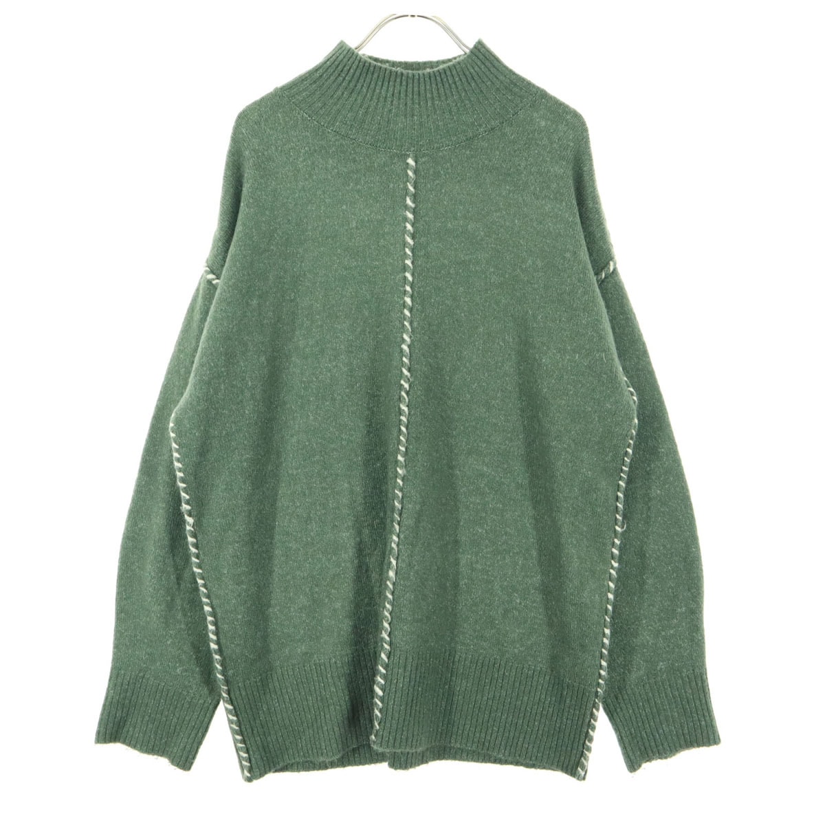 BEAMS HEART ビームスハート 長袖 ハイネック ニット グリーン系