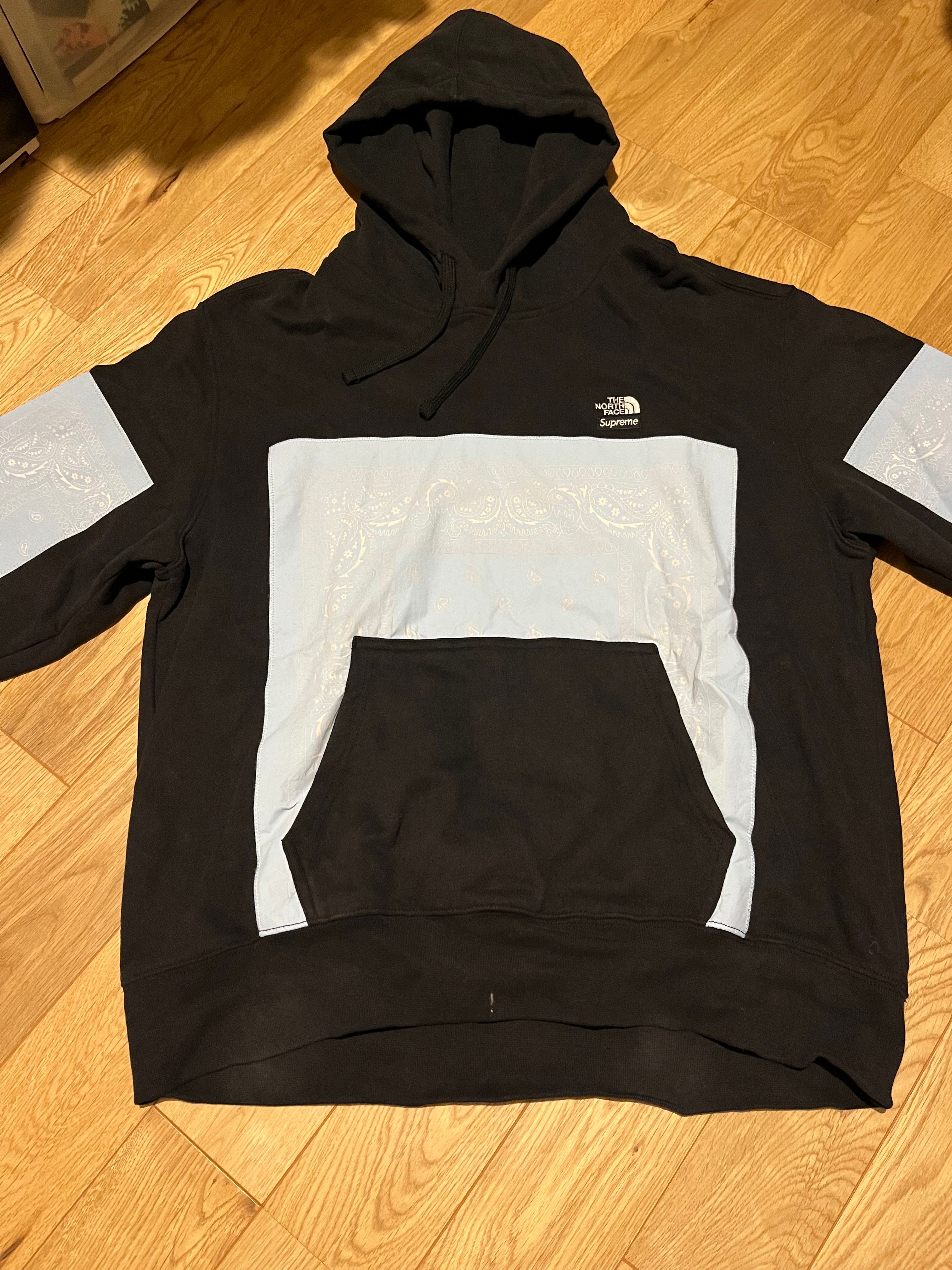 Supreme x The North Face Bandana Hooded Sweatshirt "Black"