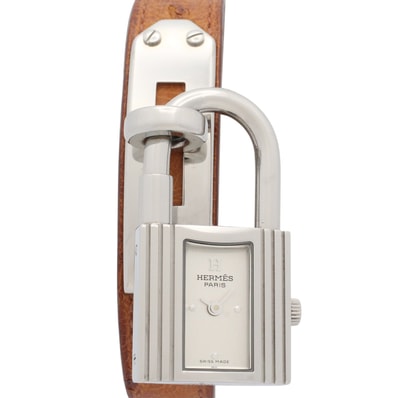 エルメス HERMES ケリーウォッチ 腕時計 時計 ステンレススチール 革 レディース シルバー系 KE1.210 【中古】