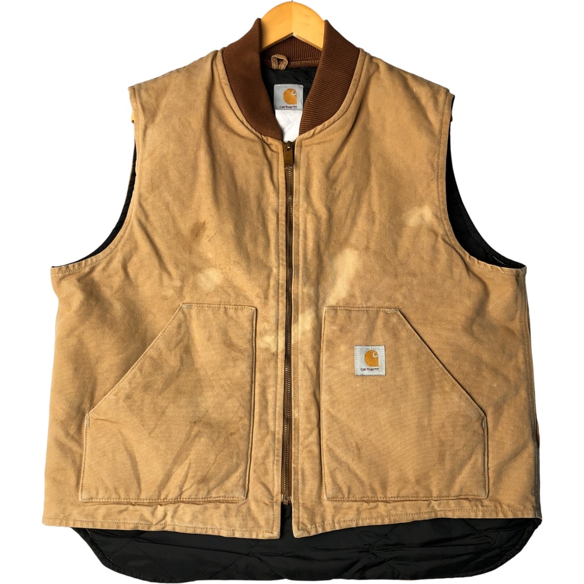 古着 カーハート Carhartt クラシックベスト 中綿入り ダックベスト メンズXL相当/eaa593857