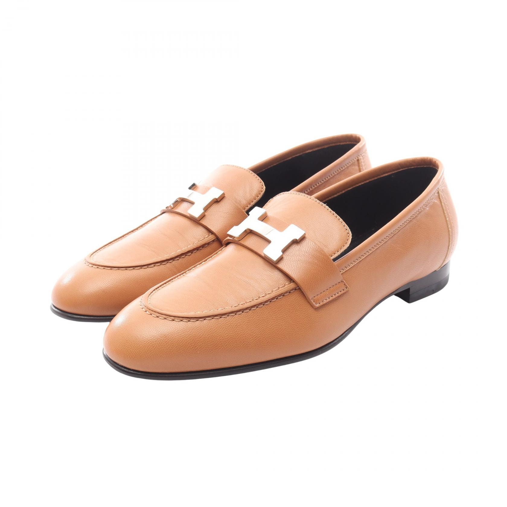 エルメス HERMES モカシン パリ ローファー 靴 レザー レディース ブラウン系 【中古】