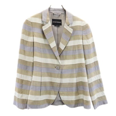 Emporio Armani エンポリオアルマーニ ボーダー柄 テーラードジャケット 42