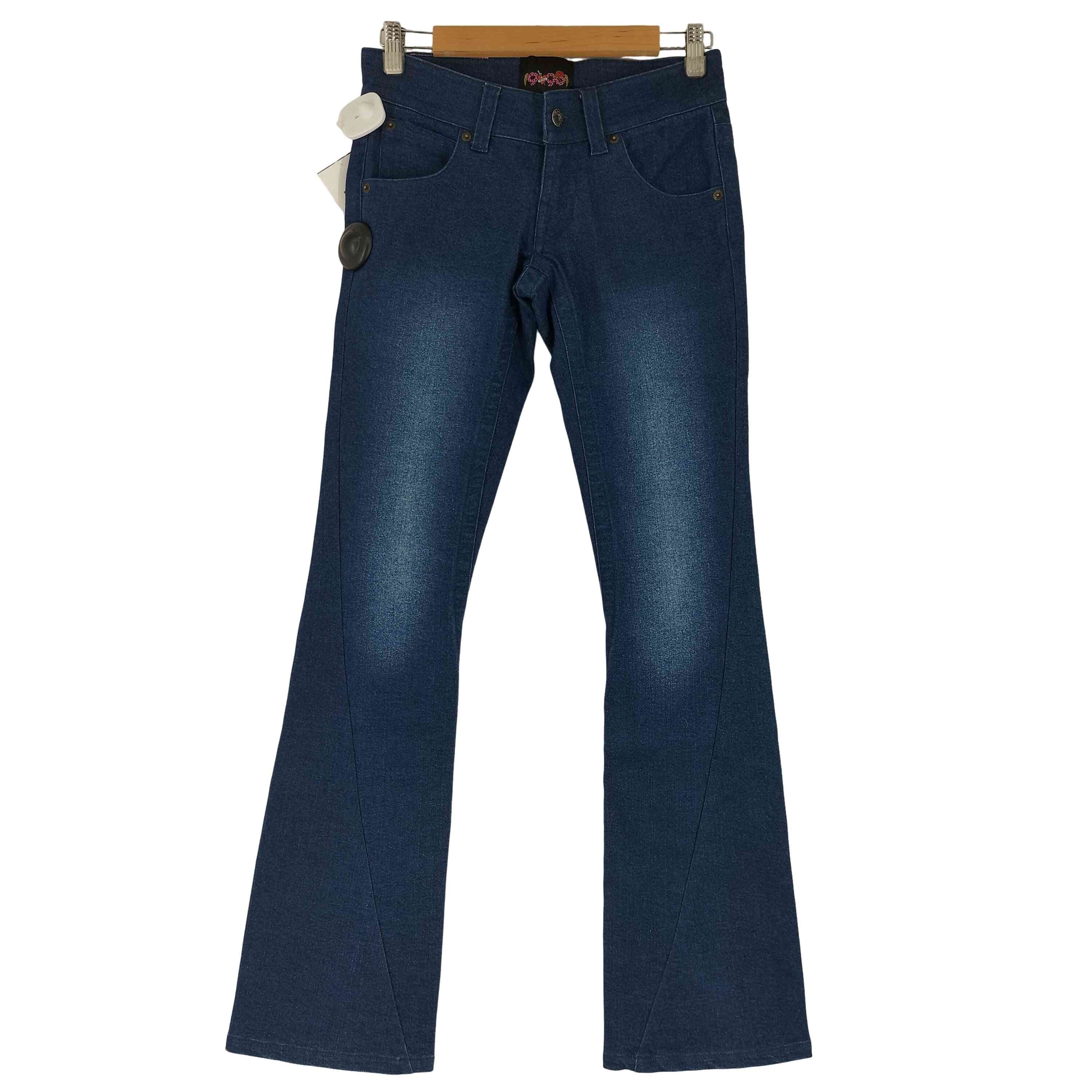 9090 King Logo Slub Denim Buggy Pants 
