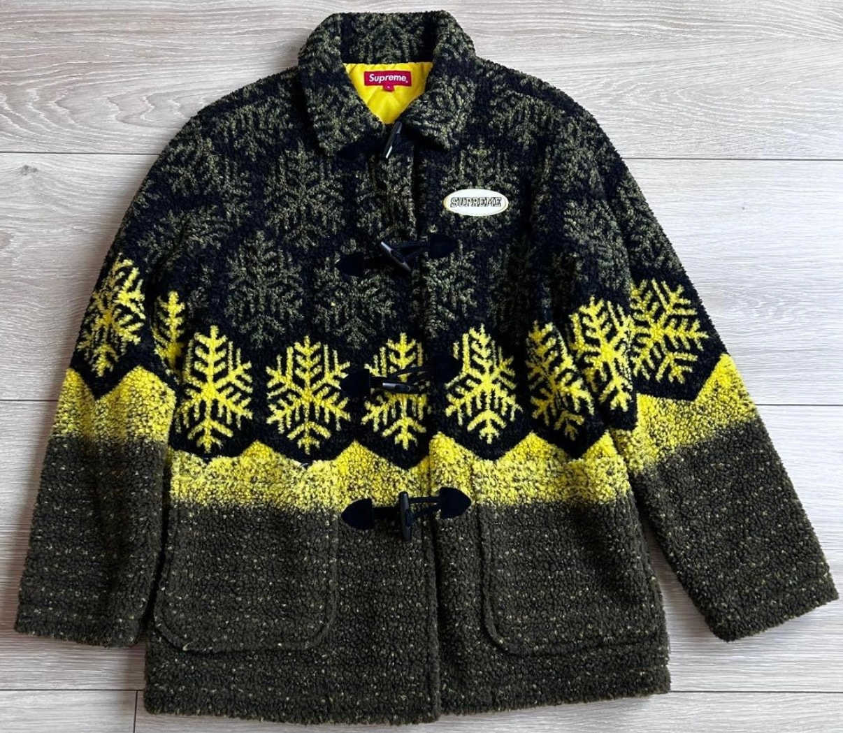 Supreme Snowflake Toggle Fleece Jacket S