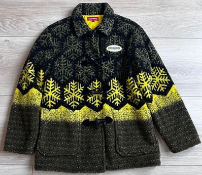 Supreme Snowflake Toggle Fleece Jacket S
