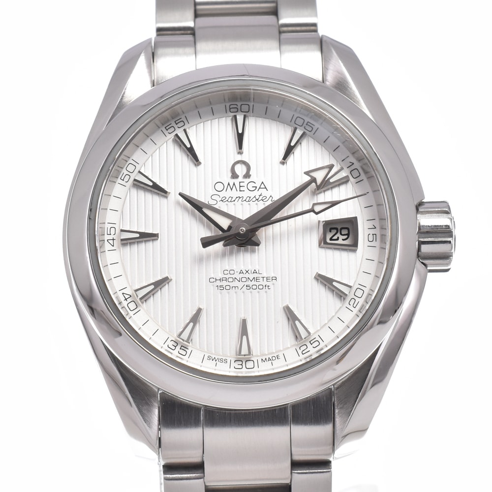 オメガ OMEGA 231.10.30.20.02.001 シーマスター シルバー 自動巻き レディース 美品 保証書付き 腕時計 J#150086