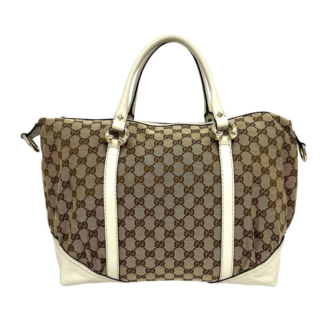 B (目立った傷や汚れなし)】GUCCI グッチ GG 柄 ホースシュー 金具