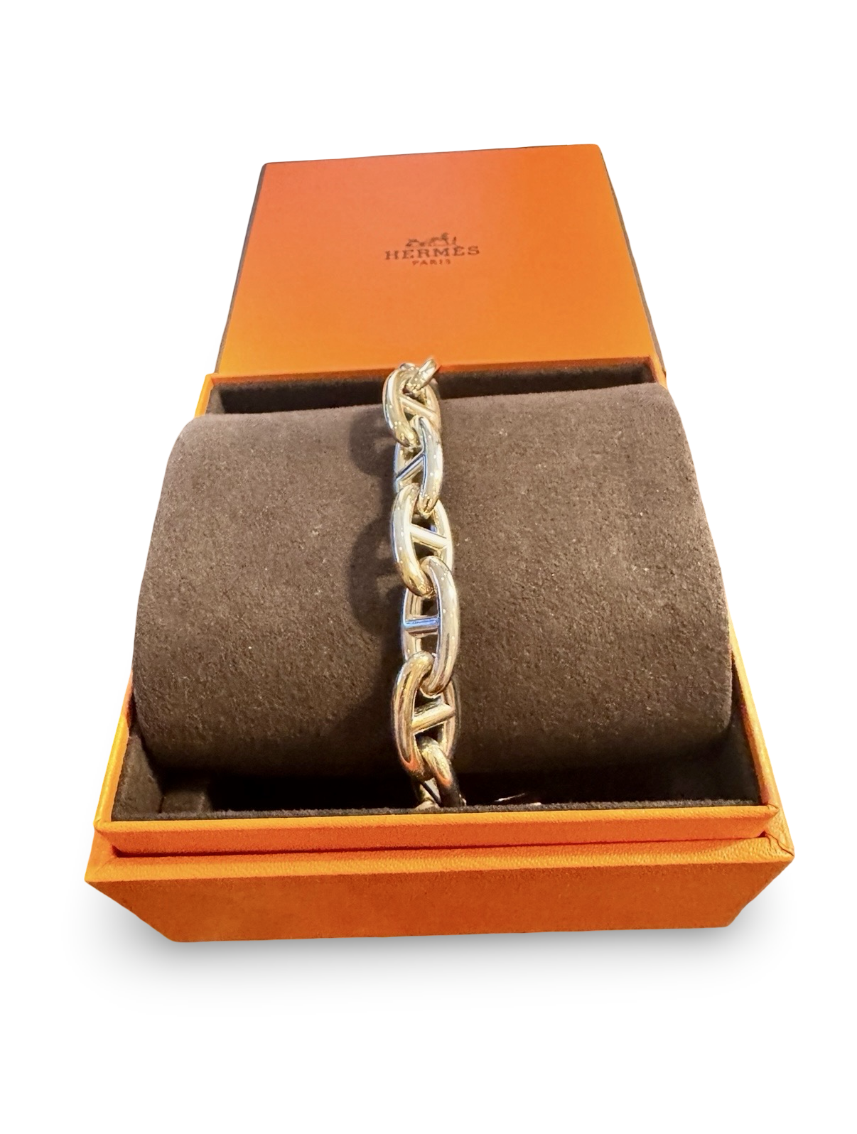 エルメス シェーヌダンクル GM ブレスレット "シルバー" H101672B