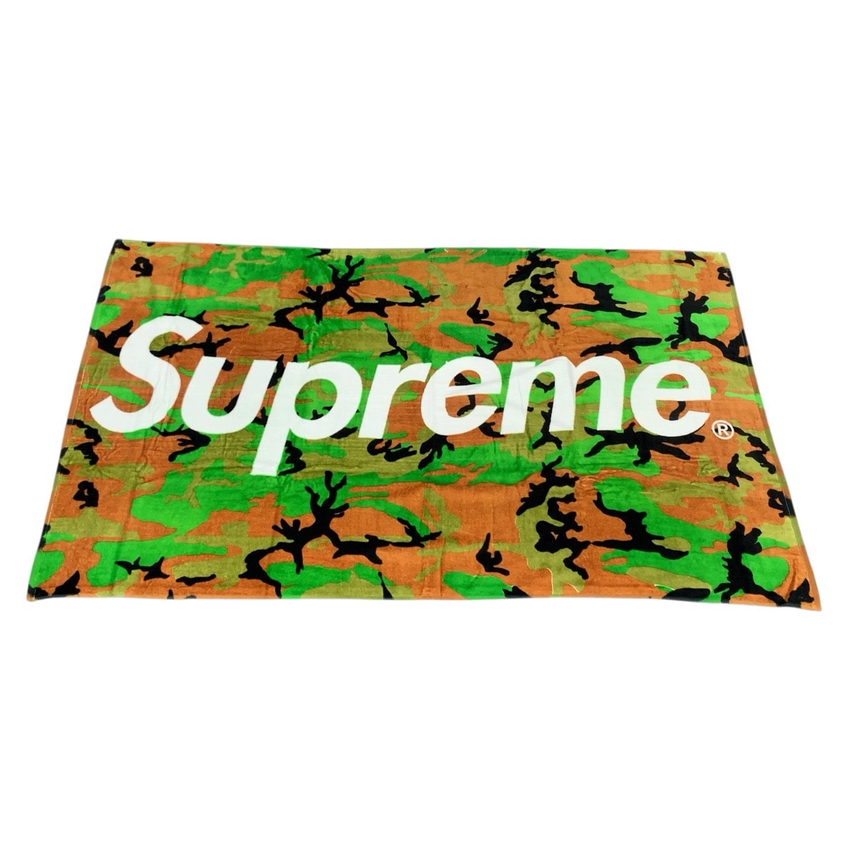 Supreme シュプリーム カモフラ グリーン コットン タオル ビーチタオル 男女兼用 604732 【中古】