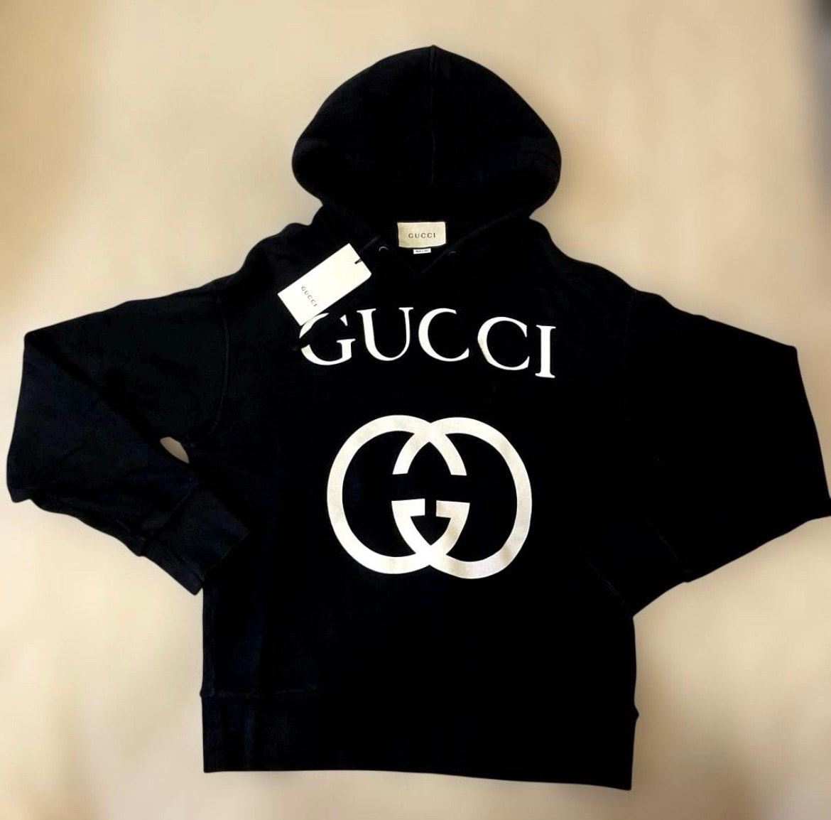 GUCCI Hooded Sweatshirt With Interlocking G "Black"
