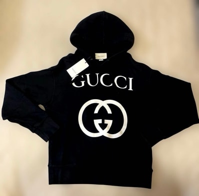 GUCCI Hooded Sweatshirt With Interlocking G "Black"