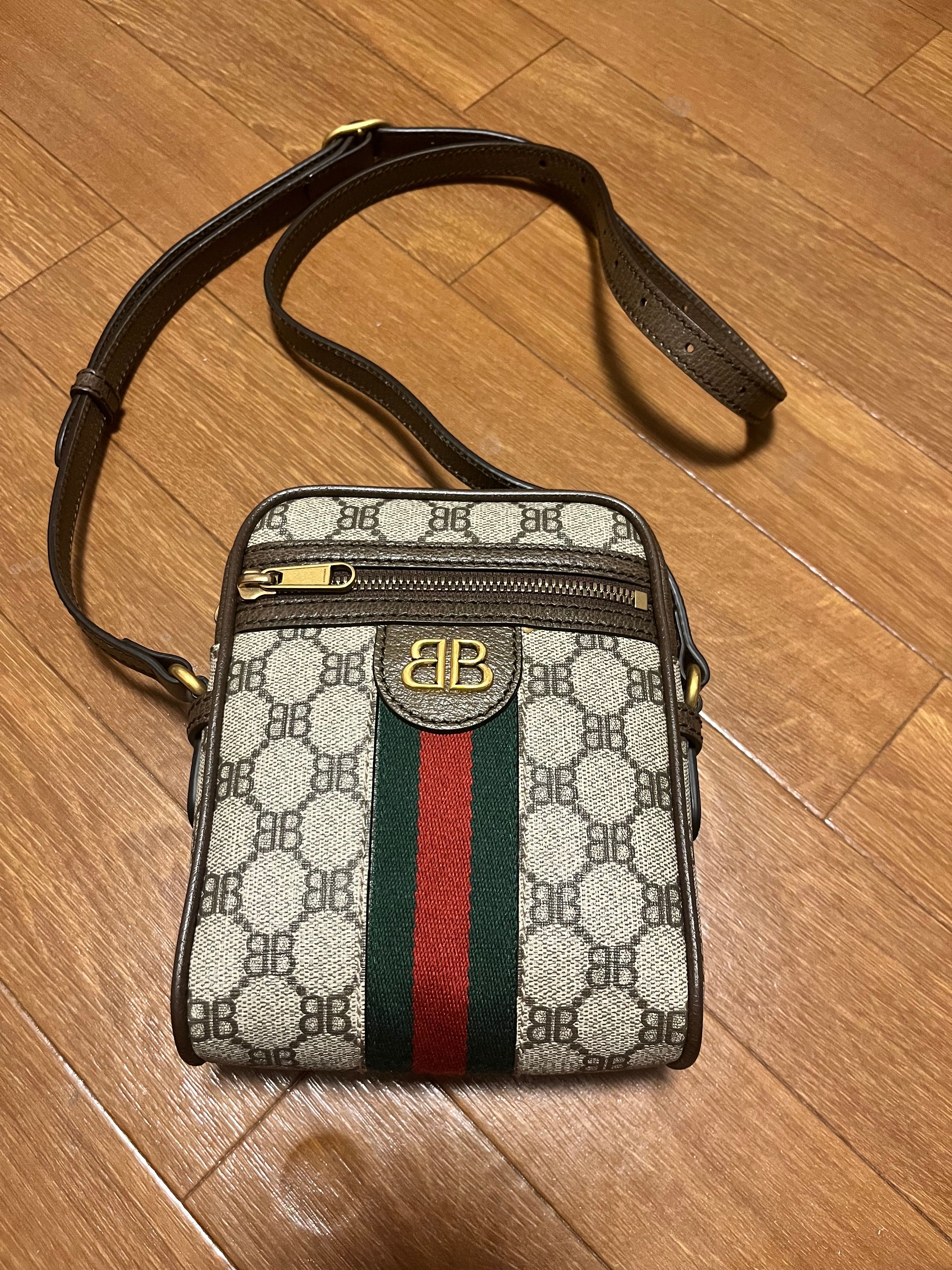 GUCCI x BALENCIAGA The Hacker Shoulder Bag Coating Canvas "Beige"