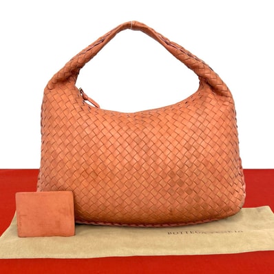BOTTEGA VENETA ボッテガヴェネタ イントレチャート レザー ハンドバッグ ブラウン
38006