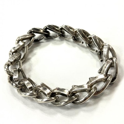 TIFFANY&Co. フォージラージリンク ブレスレット シルバー925 いぶし加工 SV925 FORGE LARGE LINK BRACELET 鑑定済み 正規品 ティファニー