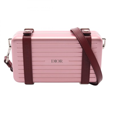 ディオール Dior Christian Dior × RIMOWA パーソナルクラッチバッグ ショルダーバッグ バッグ レザー アルミニウム レディース ピンク系 / ボルドー系 【中古】
