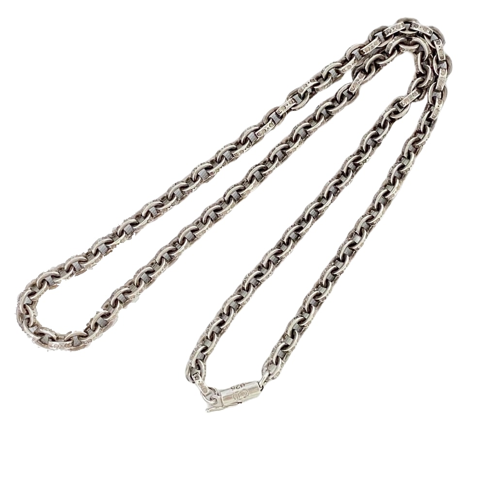 CHROME HEARTS クロムハーツ(原本無) ネックレス PAPER CHAIN R18 ペーパーチェーン ネックレス 18インチ シルバー系【中古】