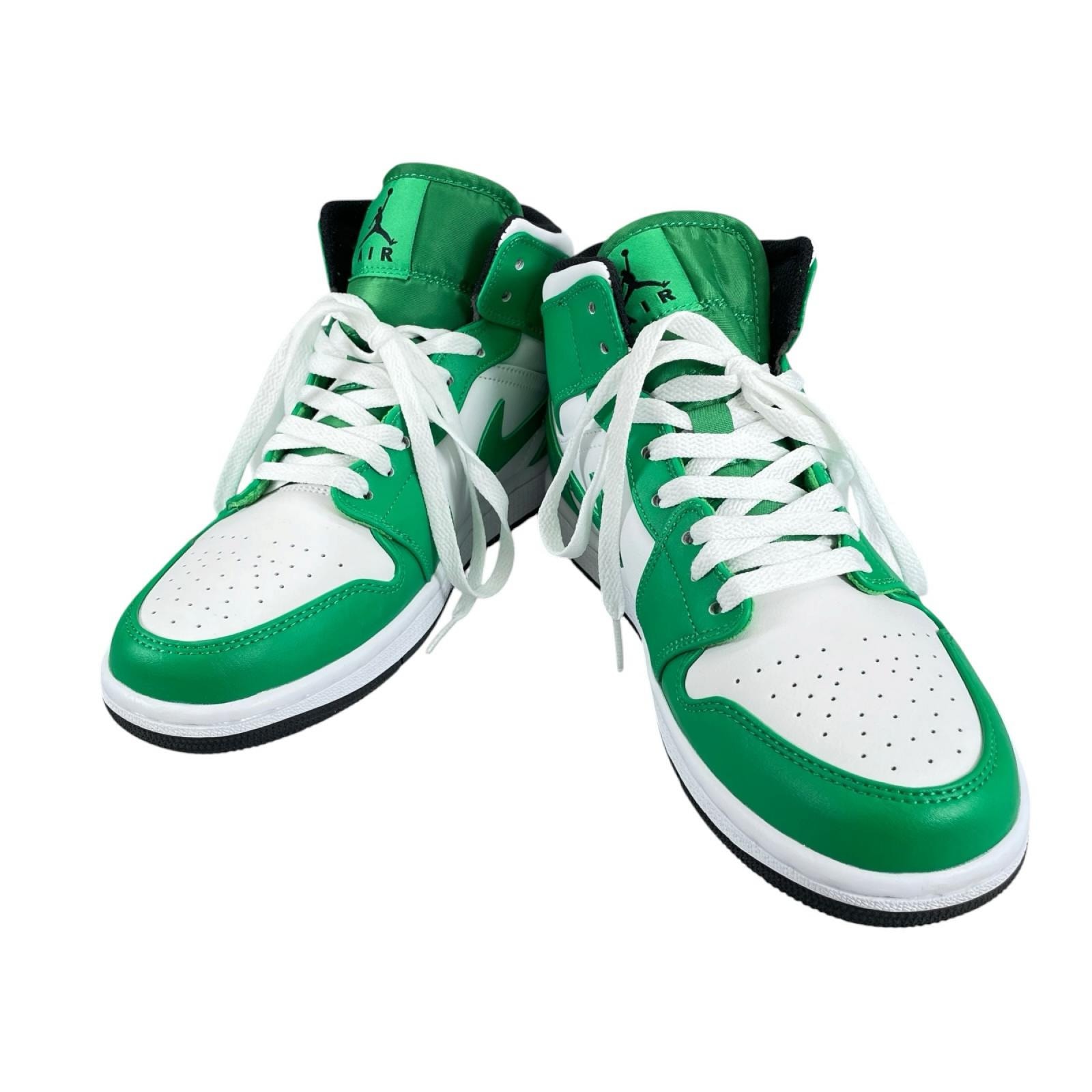 未使用品 NIKE ナイキ エアジョーダン1ミッド DQ8426-301-255-A スニーカー レザー/ラバー グリーン ユニセックス 25.5 40.5 7.5 ”ラッキーグリーン”【古着】【中古】