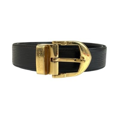 LOUIS VUITTON ルイヴィトン エピ サンチュール サイズ85 ブラック 黒 ノワール ゴールド金具 レザー ベルト 1-0292499 【中古】