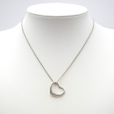 TIFFANY & Co.(ティファニー)エルサ・ペレッティ オープン ハート ペンダント ネックレス シルバー SV925 チェーン42cm レディース 【中古】