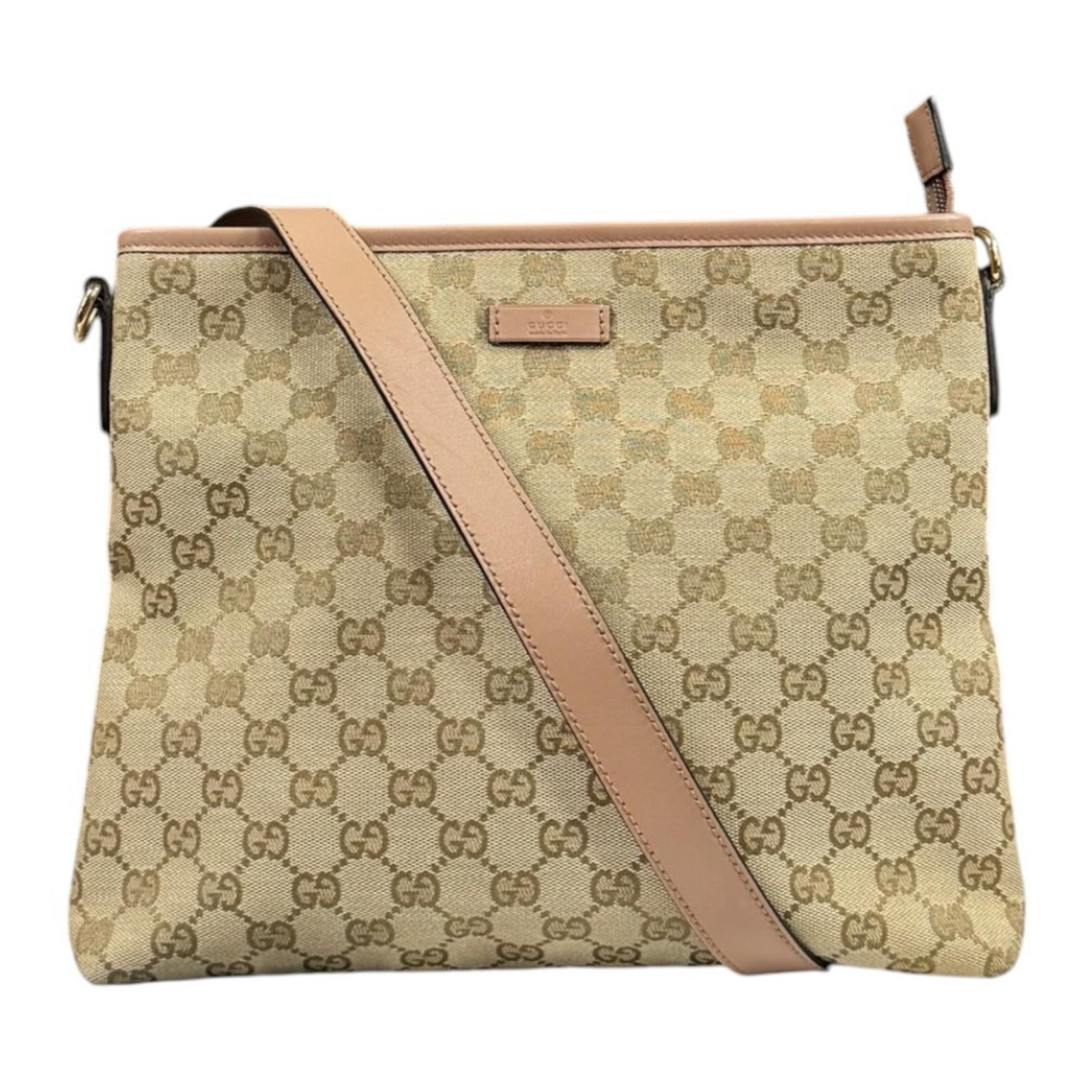 グッチ GGキャンバス ショルダーバッグ GGキャンバス 388924 ベージュ レディース GUCCI  中古