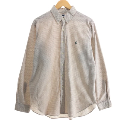 古着 ラルフローレン Ralph Lauren CLASSIC FIT 長袖 ボタンダウンチェックシャツ メンズXL相当/eaa515381