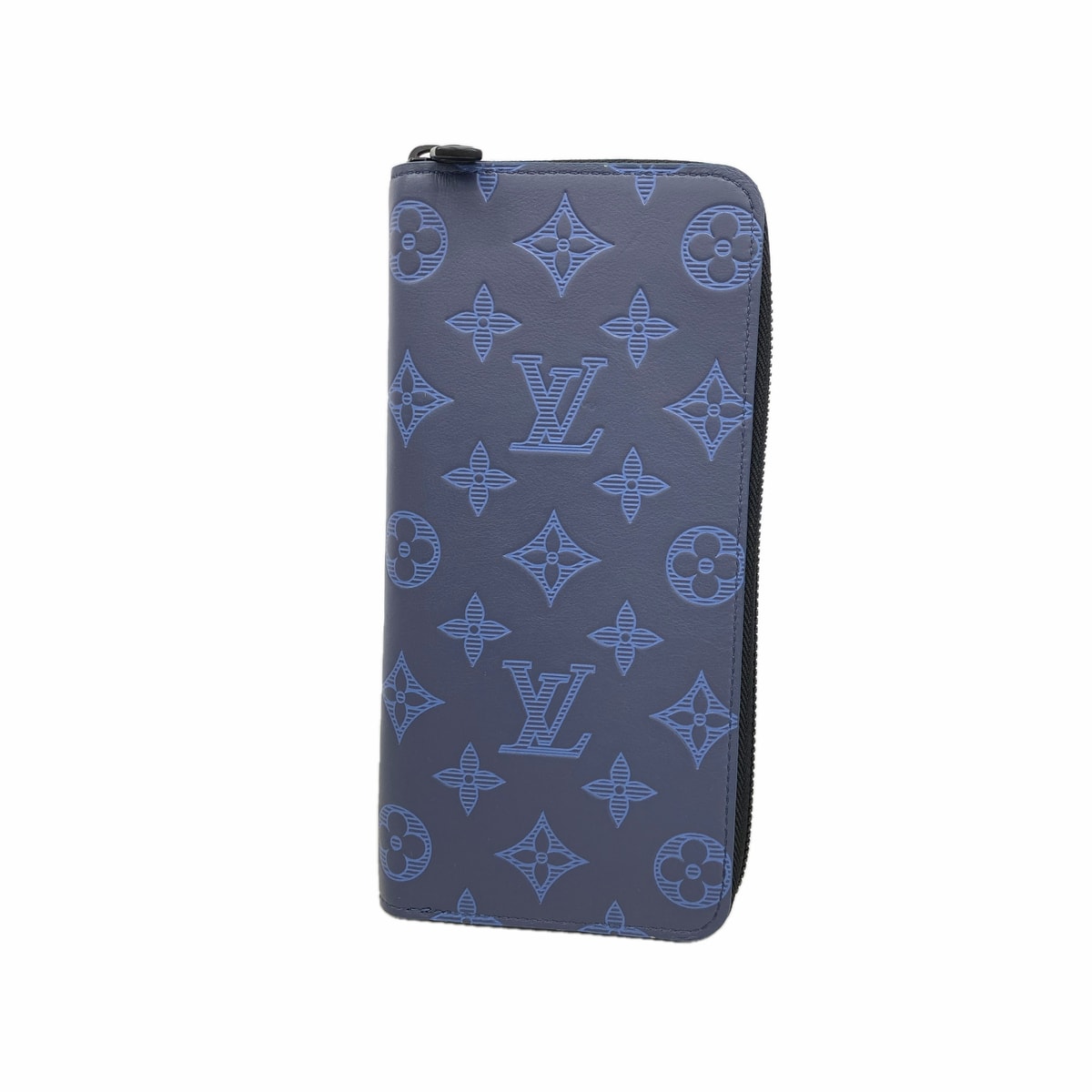 Louis Vuitton Zippy Wallet Vertical Monogram Shadow "Navy Blue"